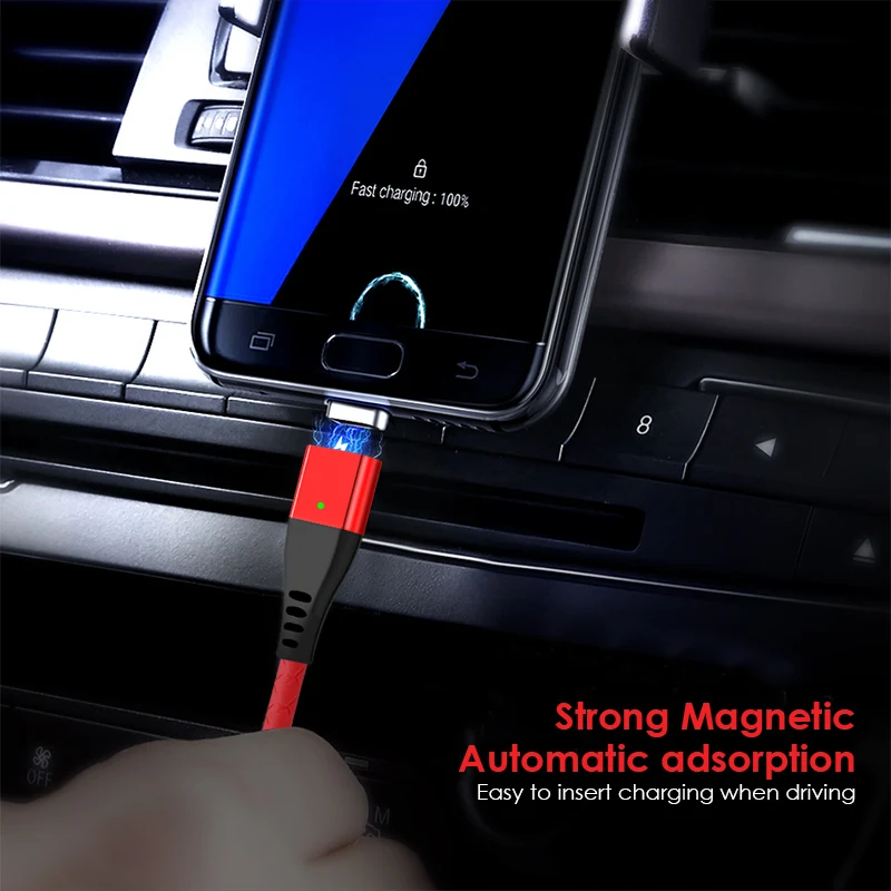 Магнитный Micro USB кабель 2.4A Быстрая зарядка для передачи данных samsung Xiaomi LG планшет