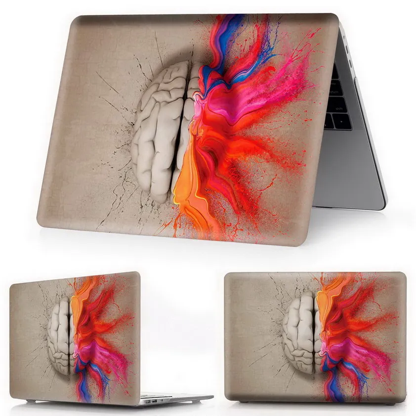 Чехол для ноутбука MacBook Air Pro retina 11 12 13 15 для Mac book Pro 13,3 15,4 дюймов с сенсорной панелью ID+ чехол для клавиатуры - Цвет: shui-cai-zuo-you-nao