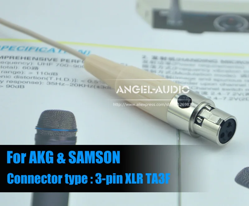 Высококачественный 10 шт./лот телесный цвет мини XLR TA3F 3 контактный разъем