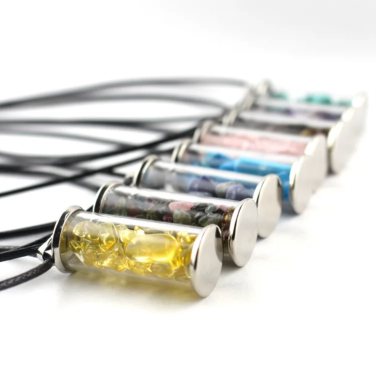 Натуральным тигры глаз розовый желтый Кварцевый камень кристалл Желая бутылки с