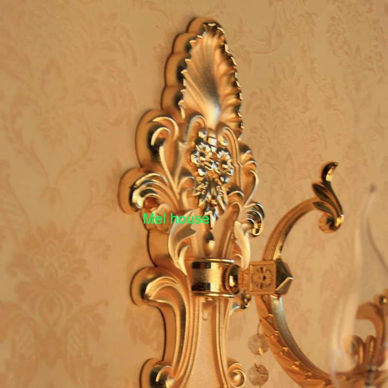Золотая настенная лампа в европейском стиле светодиодная лампочка-свеча E14