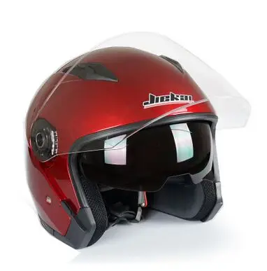 8 Jiekai 512, полулицевой мотоциклетный шлем с двойными линзами, Capacete Para moto cicleta Cascos moto, винтажные шлемы для скутера - Цвет: 8