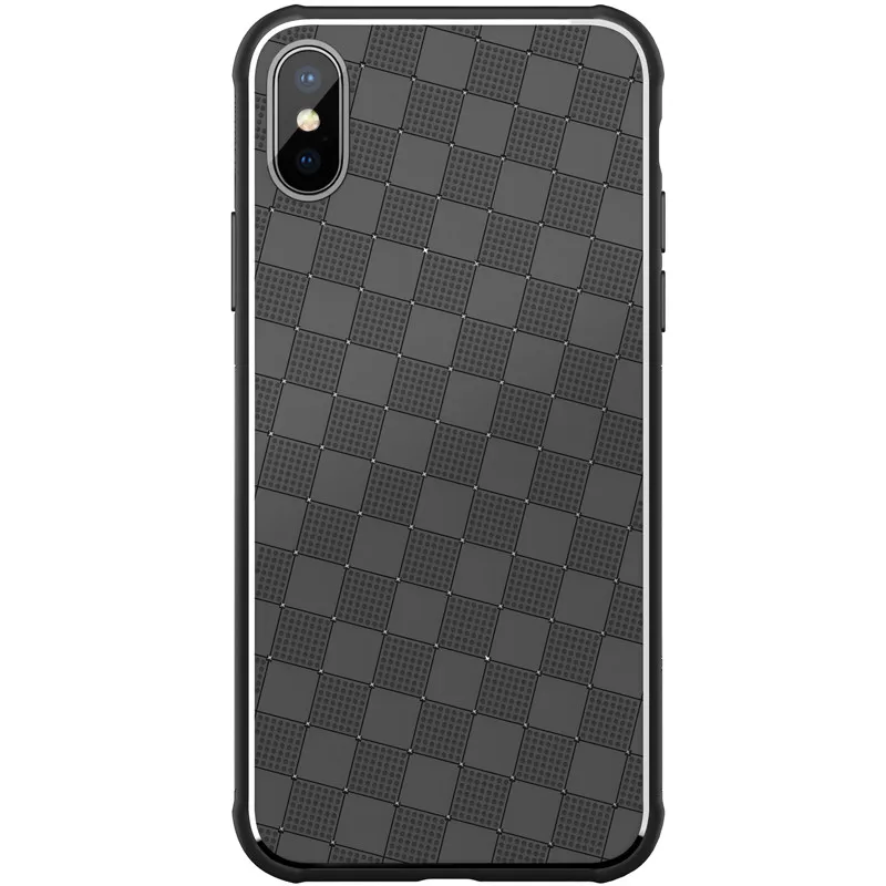 Черный Модный тканый чехол NILLKIN для iphone X 5,8 дюймов ТПУ чехол теплоотвод чехол для iphone 10 задняя крышка - Цвет: Черный