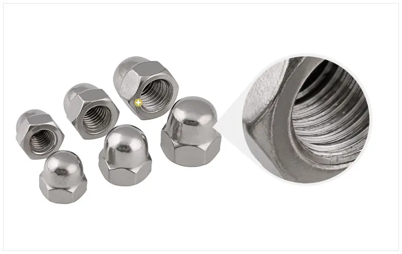 5-10pcs/lot stainless steel 1/4 5/16 3/8 7/16 1/2 5/8#6#8#10 British/American system Nuts Acorn Nuts cap nut blind nuts