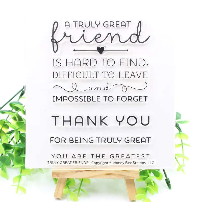 KSCRAFT благодарим вас прозрачные силиконовые штампы для скрапбукинга/изготовления