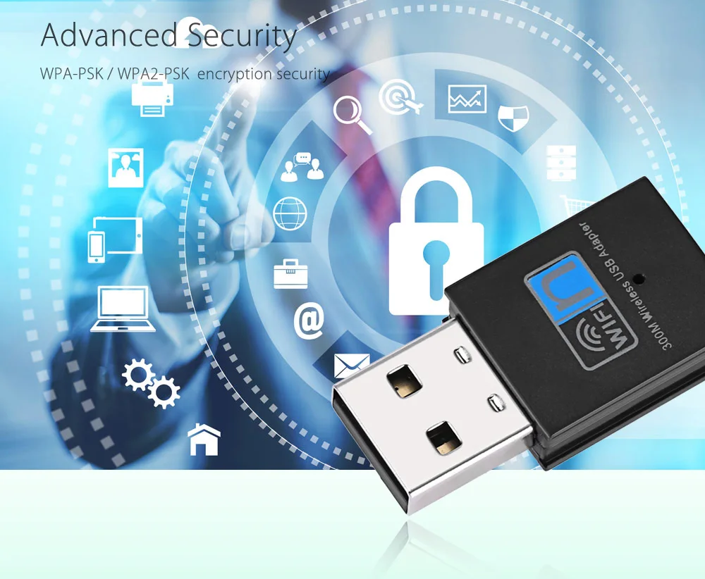 300 Мбит/с Беспроводной USB Wifi адаптер Mini Wi-Fi приемник домашней сети карты для рабочего стола/ноутбука