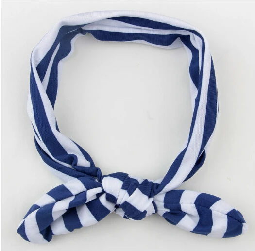 Повязка на голову с кроличьими ушами для маленьких девочек повязка в полоску