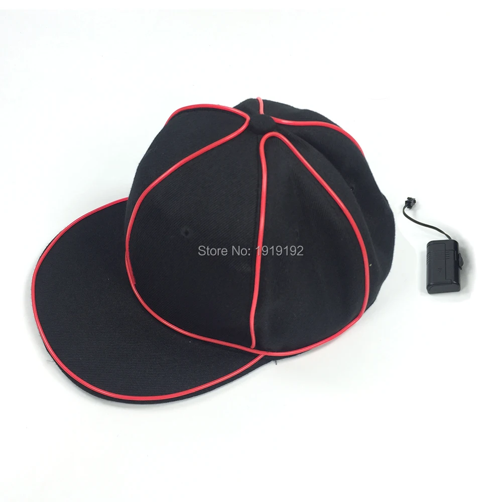 Оптовая продажа светящаяся Шляпа LED одежда неоновая джаз шляпа EL Кепка холодный