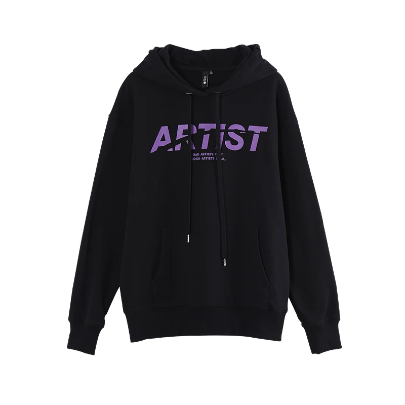 Toyouth Новый 2018 свободные oversize худи Для женщин Письмо корейский толстовки Твердые