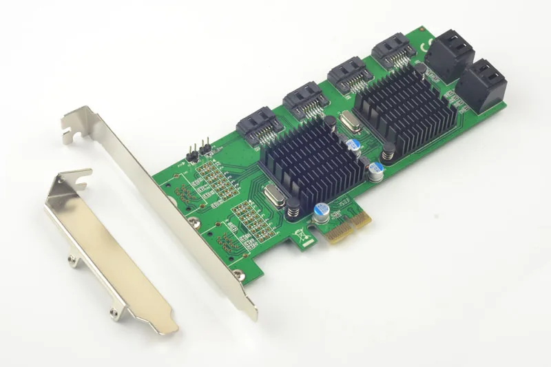 Плата расширения PCI-E для 8 портов SATA 3 0 6 ГБ/сек. 88SE9215 + 9705 чипсет Marvell | Компьютеры и