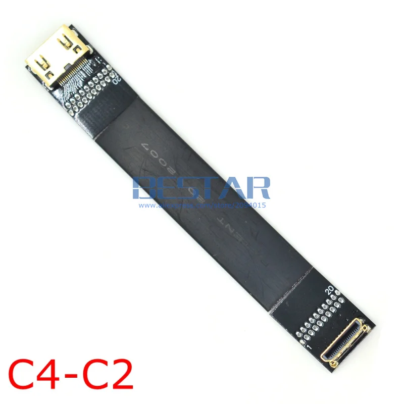 C4 FPV Mini HDMI female to 2 0 Type A & C Micro D экранированный FPC плоский кабель 4k 60Hz 5 см-2 м 20 см |