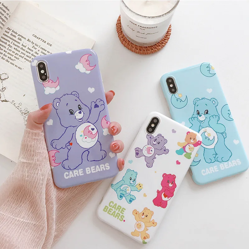 Мягкий силиконовый чехол с медведями для iphone x, чехол xs max xr, милый медведь, глянцевый чехол для телефона 6, для iphone 6s, 7, 8 plus, 7 plus, 8, 11