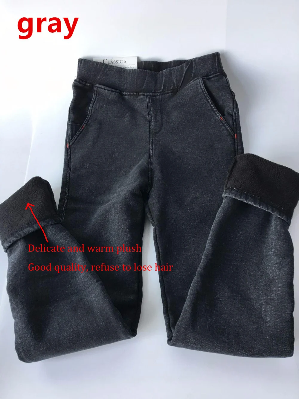 Женские зимние брюки Slim Fit Skinny Брюки с флисовой подкладкой эластичные с высокой талией Джеггинсы Pull On термоджинсы узкие брюки белый черный