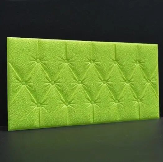Apple Green 3D ПЭ пена кожа резьба мягкий чехол наклейки на стену гостиная 30*60 см прикроватная ТВ диван украшение стены панель художественная Фреска плакат - Цвет: Apple Green