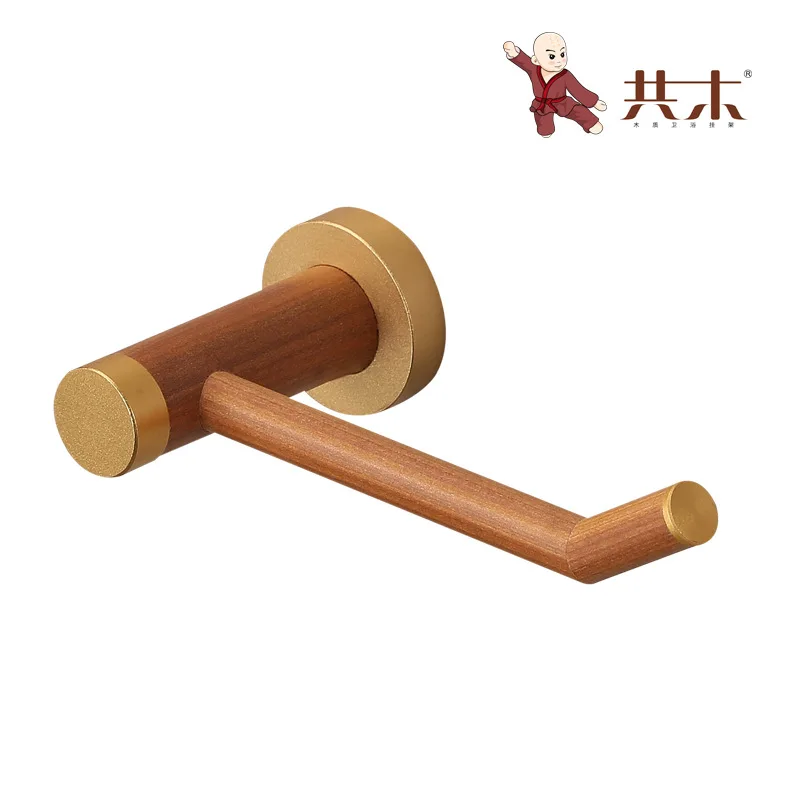 

Modern Style Fashion Simple Paper Holder Yellow Wood Wall Mount For Hotel Restauant Wc Storage Rack Bathroom Accessories Cs10