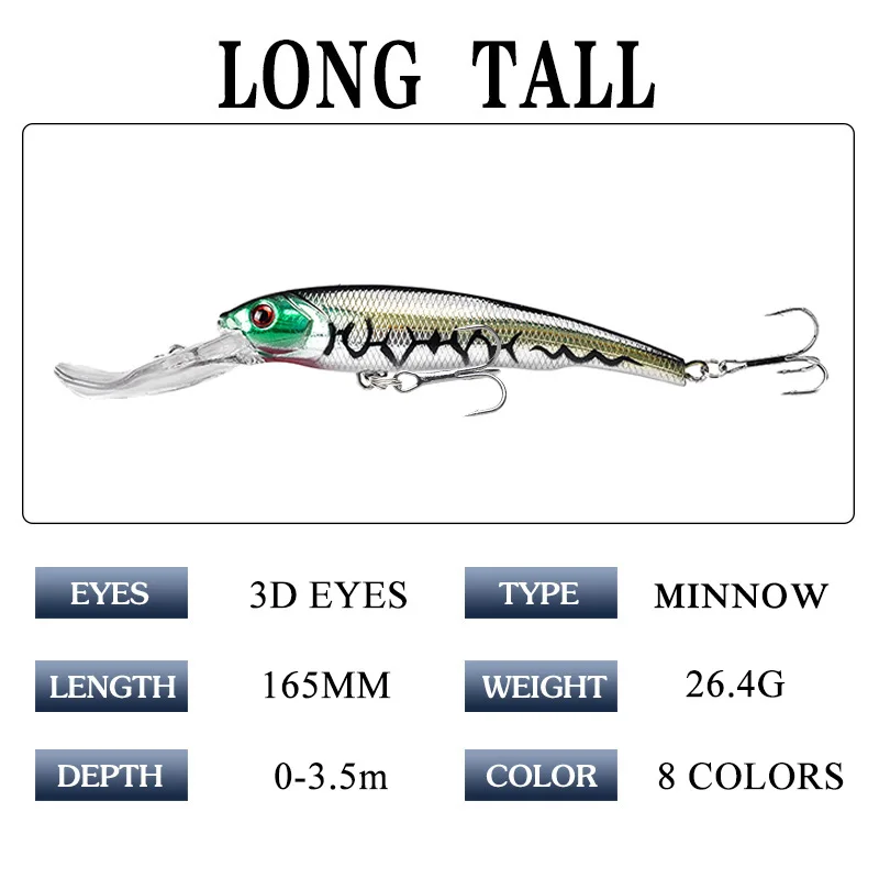 Angler Expert 8 шт./лот блесна рыболовные приманки большие воблеры 16 5 см 29 г Crankbait Peche Bass