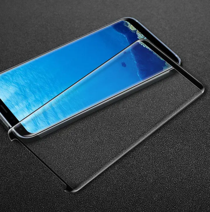 Черный Imak Высокое качество pro версия 3D изогнутое стекло для samsung Galaxy S8 S8 Plus Закаленное стекло Защитная пленка без белого края - Цвет: Черный