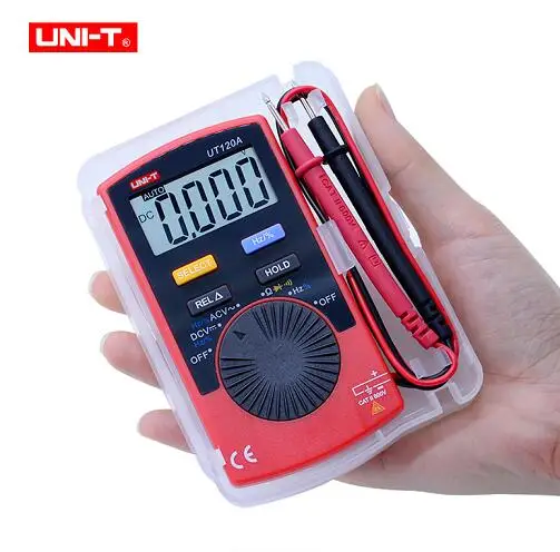 UT120A Ручной цифровой мультиметр UNI-T UT120A UT120B UT120C мини мультиметр AC DC напряжение сопротивление частота тест er диод тест - Цвет: UT120A