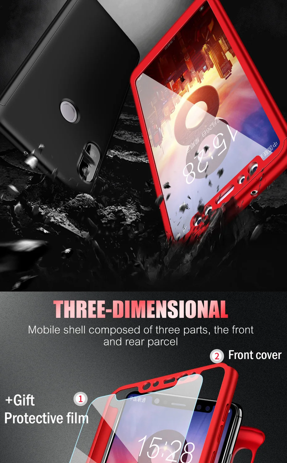 Чехол на 360 градусов для Xiaomi Redmi 7 6A 5A Redmi 4X 5Plus 6 Pro S2 K20 полный чехол s для Redmi Note 7 6 5 Pro Чехол для телефона s Shell