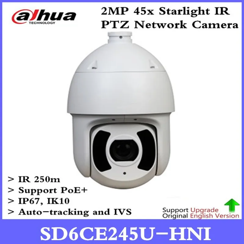 Оригинальный DH английская версия SD6CE245U HNI 2MP 45x Starlight ИК PTZ сети Камера Бесплатная DHL