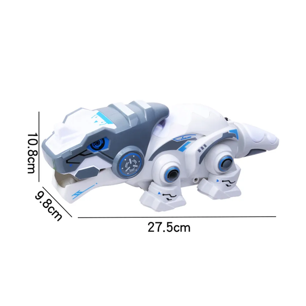 2 4G 4CH RC Роботизированная Игрушка динозавра с разноцветными светодиодными
