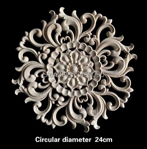 Цветы Алфавит резьба по дереву аппликация 20 см дверь шкафа мебель украшения