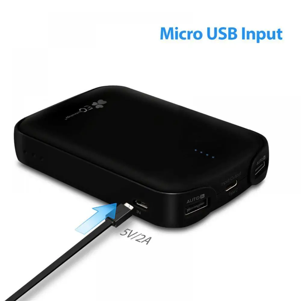 Type C 12000 mah power Bank mi ni 18650 аккумулятор комплект для мобильного телефона зарядное