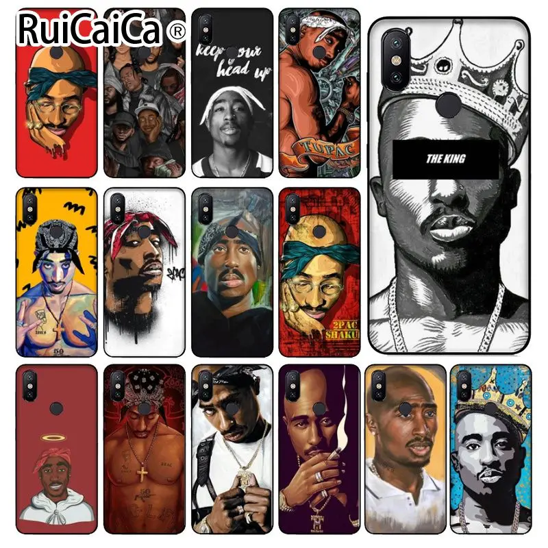 Ruicaica 2pac Tupac Amaru Shakur maveli Custom Photo мягкий чехол для телефона Xiaomi mi Mix 2 S 6 8 8SE Note 3 Red 5