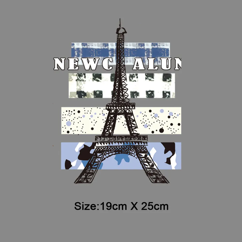 Eiffel Tower Paris Iron on Transfer for Clothing: Patches Applique Badge, DIY Sticker, Thermal Transfer, Washable image 5