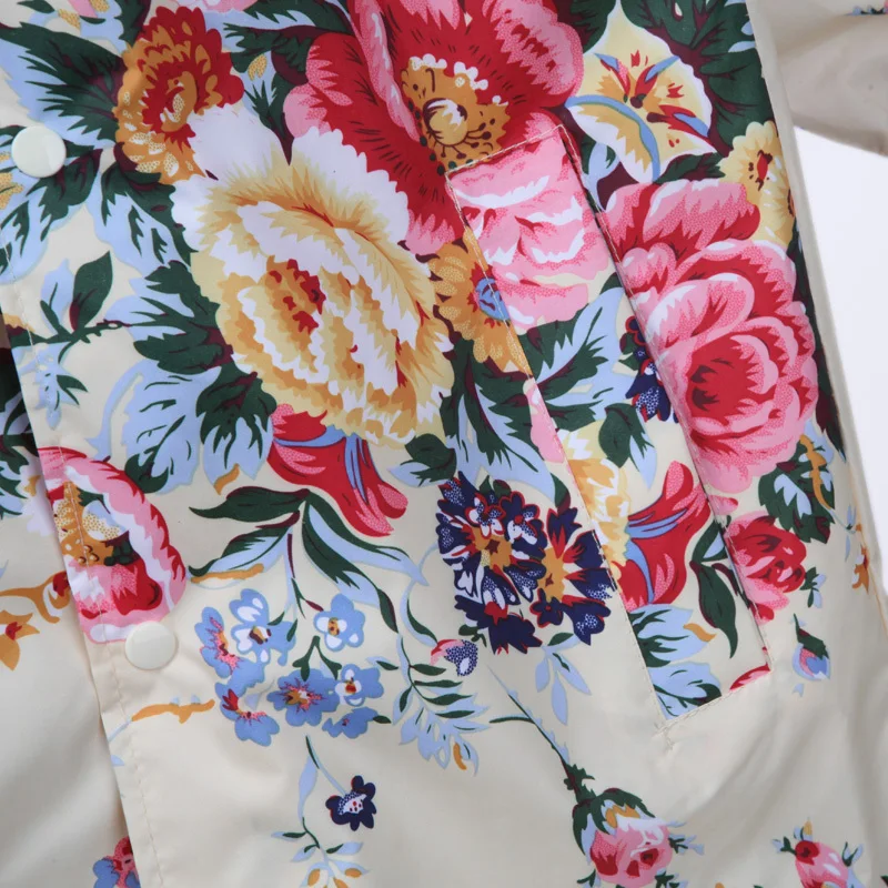 Южная Корея прекрасный большой цветок Детский плащ взрослых Мода Для Девочек