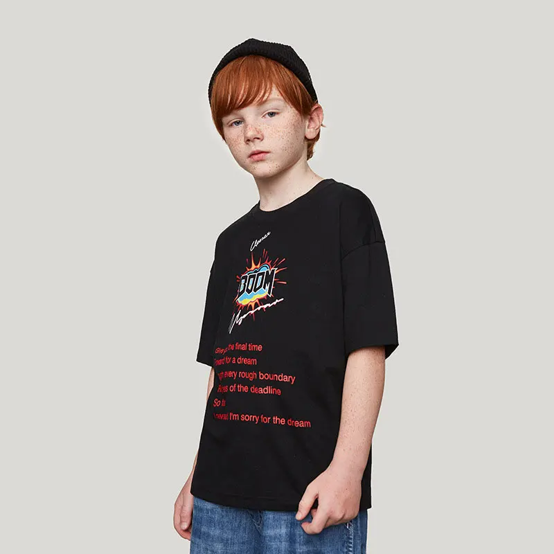 Бренд T shirt2019 новые летние INS Письмо печати Мальчик Short Oversize футболка с рукавами