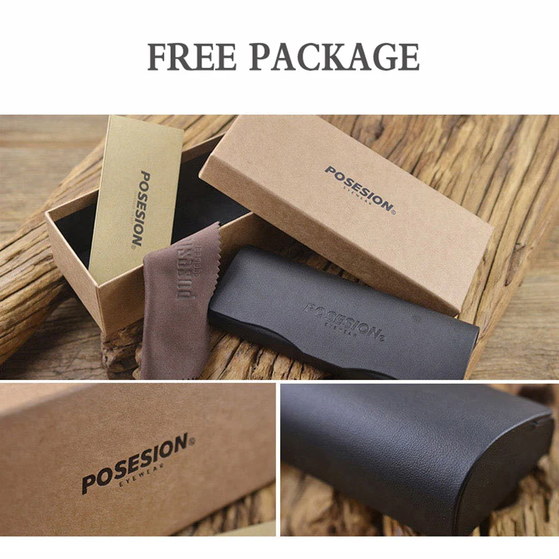 Оптическая оправа POSESION для мужчин и женщин круглые титановые компьютерные очки в