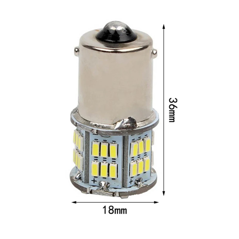 50 шт. Автомобильные светодиодные лампы S25 1156 BA15S 1157 BAY15D 54 Led 3014 SMD дневные ходовые