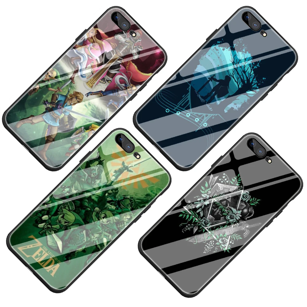 Легенда о Зельде из закаленного стекла ТПУ черный чехол для iPhone 5 5S 6 6s 7 8 plus X XR XS 11 pro Max