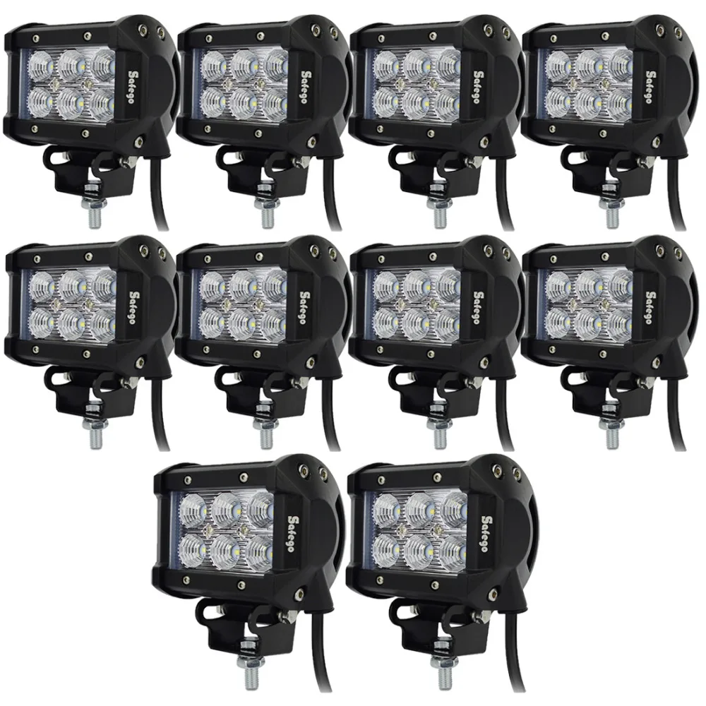 10 шт. 12 В 4 дюйма светодиодный светильник бар внедорожный трактор 18 Вт рабочий