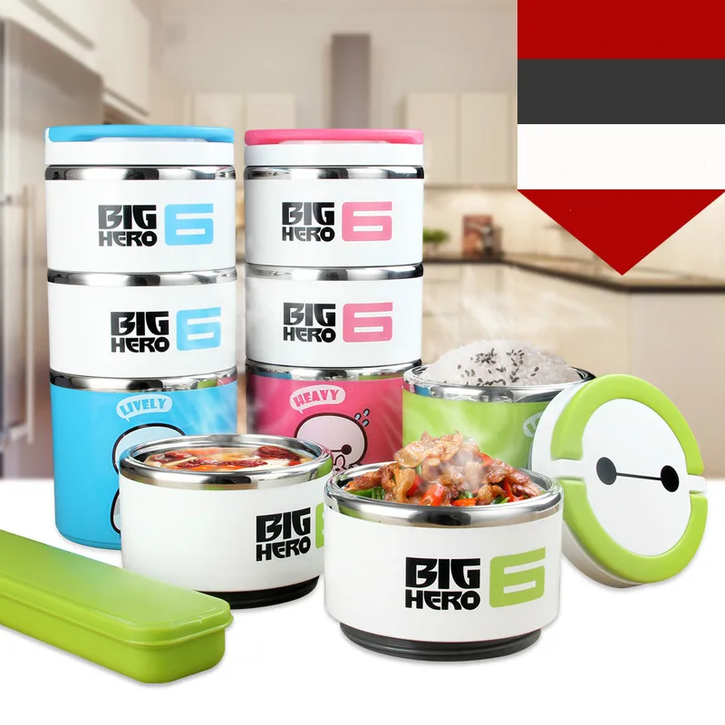 Контейнер для хранения пищевых фруктов мультяшный Ланч бокс набор из