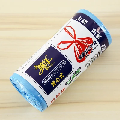 Blue 30pcs 20 Вт, 30 шт/рулон жилет Стиль мешки для мусора сумка для хранения для бытовых отходов мешки для мусора - Цвет: Blue 30pcs