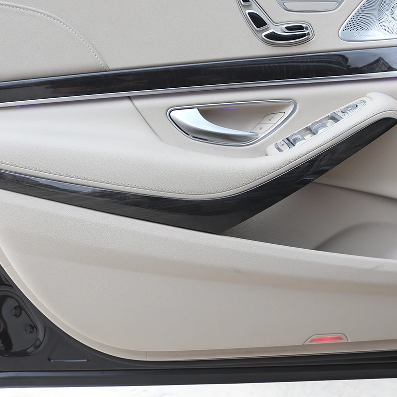 4 шт./компл. для Mercedes benz W222 S Class S320- авто-Стайлинг ABS темное дерево зерна межкомнатных дверей Decotation полоски обрезать