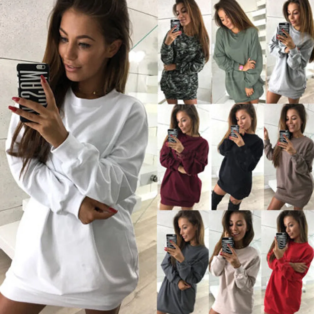 Женское повседневное камуфляжное платье с длинным рукавом FREE OSTRICH Повседневное