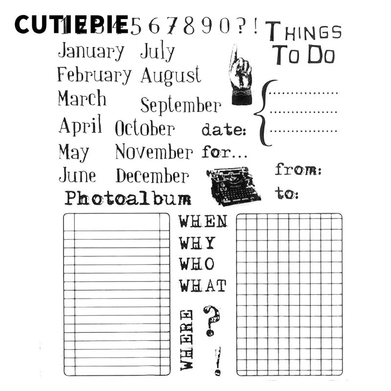 Месячные цифры прозрачные штампы для скрапбукинга DIY силиконовые уплотнения