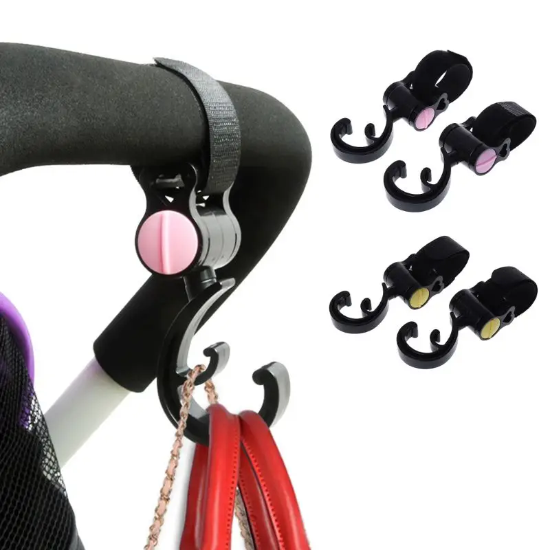

2 Pcs/Set Baby Stroller Hook Strong Powerful Hooks Shopping Bag Storage Hanging Hanger Cart Carriage Multi-functional Outdoor