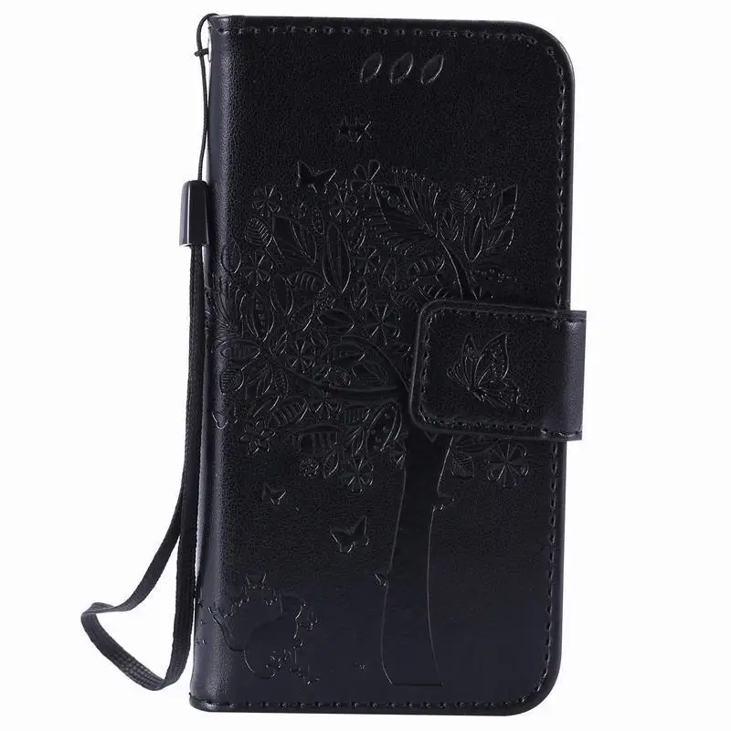 Для Coque iPhone 5 5S SE кожаный бумажник откидная крышка iPhone 5S чехол для телефона для Apple iPhone 5 5S SE iPhone5 iPhone5s чехол XS Max XR - Цвет: Черный