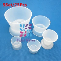 25pcs5sets dental lab silicone mixing bowl cups for dentistry dental equipment