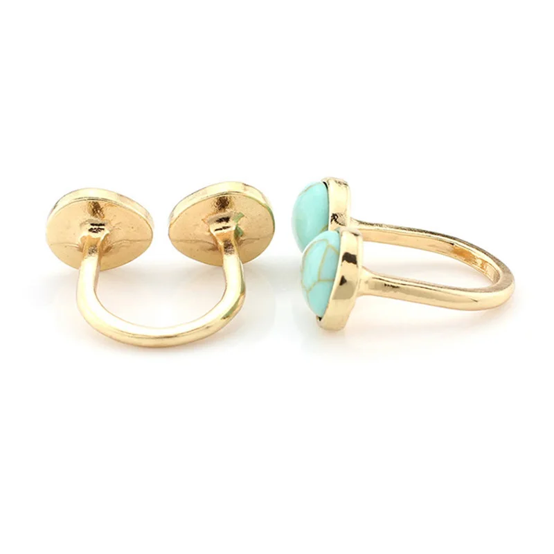 Женское кольцо с искусственным камнем Ширина 17 мм цвет золото 1 шт.|fashion rings for