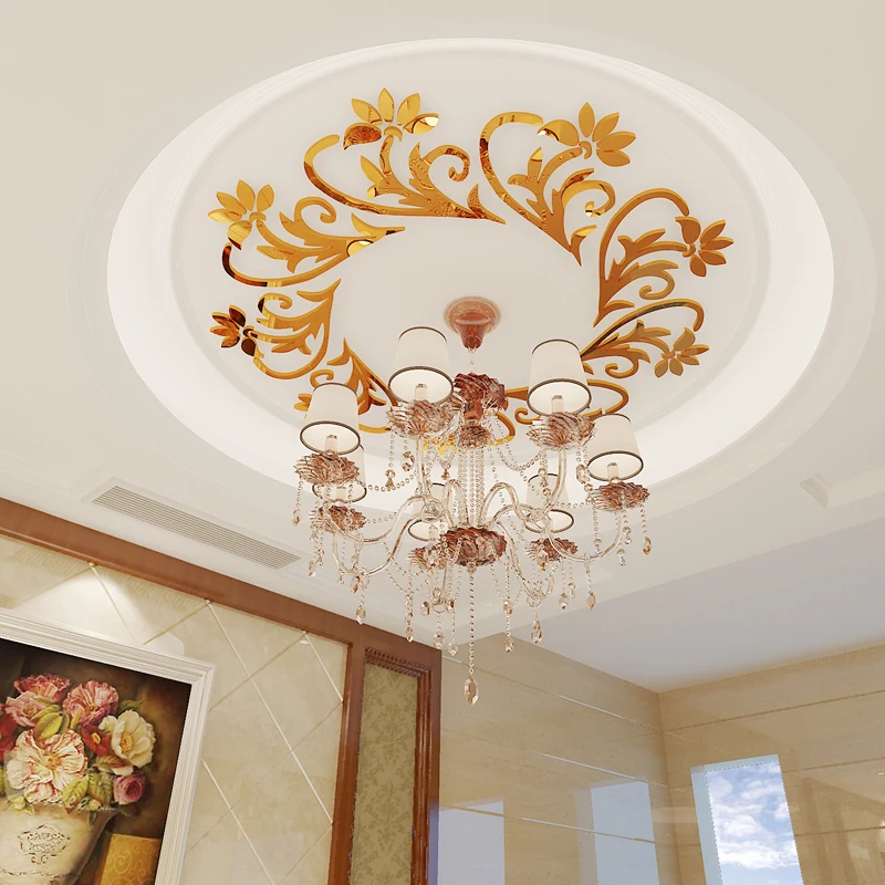 Соболезнуем топ домашний Цветочный декор самоклеящийся акриловый зеркальный 3D