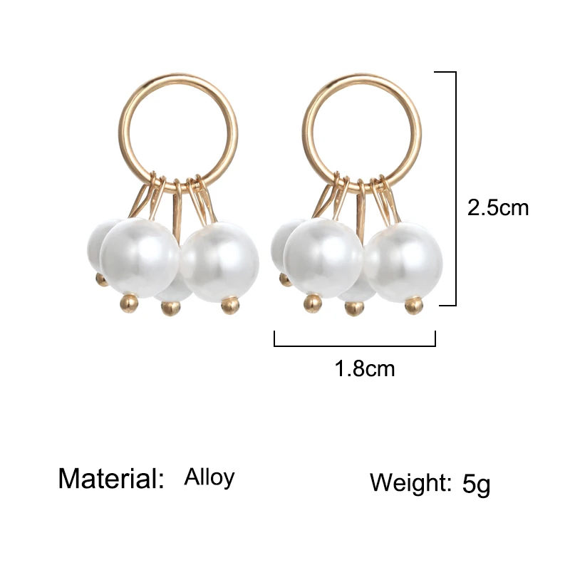Женские ажурные серьги с подвесками длинные круглой формы имитацией жемчуга