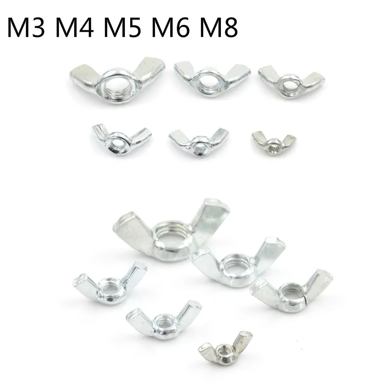 10 шт. ручная гайка M3 M4 M5 M6 M8 DIN315 304 из нержавеющей стали бабочка слиток