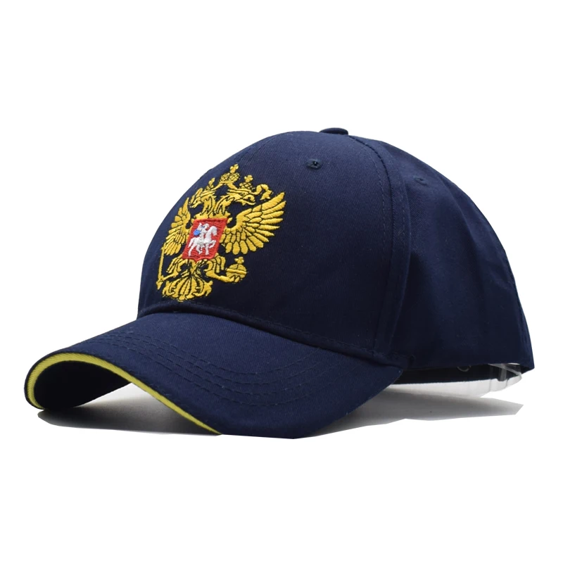 Navy Blue Черная кепка Хлопок Уличная бейсболка герб России вышивка Snapback модные спортивные шапки для мужчин и женщин Кепка Патриот - Цвет: Navy Blue