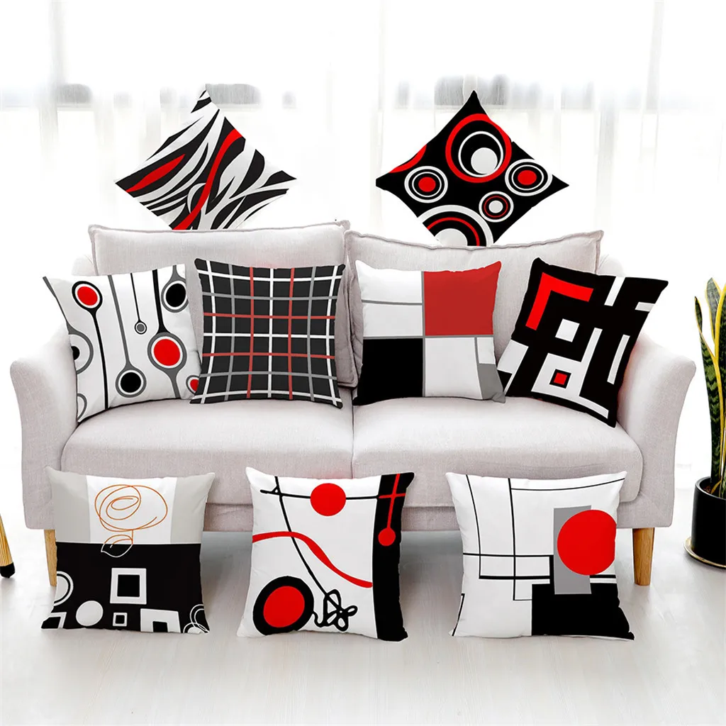Креативный полиэстер с геометрическим принтом 2019 Чехол на подушку чехол для