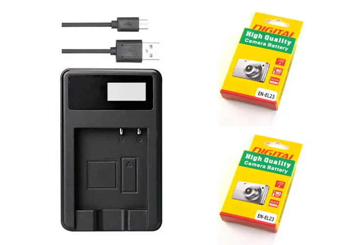 EN EL23 ENEL23 эквивалент батареи камеры + USB зарядное устройство для Nikon COOLPIX P600 P610 B700 P900